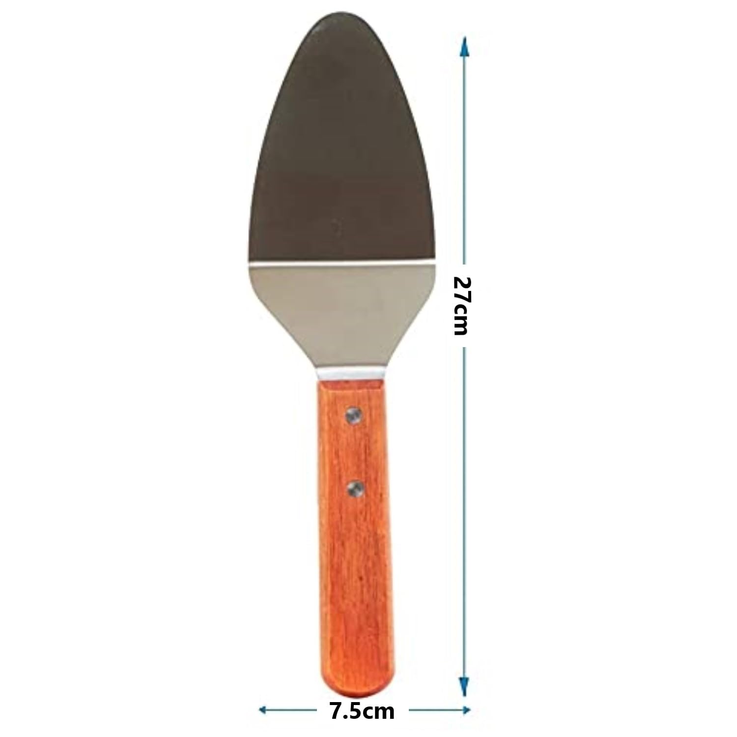 Baskety Pie Server Cake Support Transmission Triangle Shovel Spatula with Wooden Handle β Durable Steel Shovel for Pizza, Cake, and Pastry, (Pack of 1)
