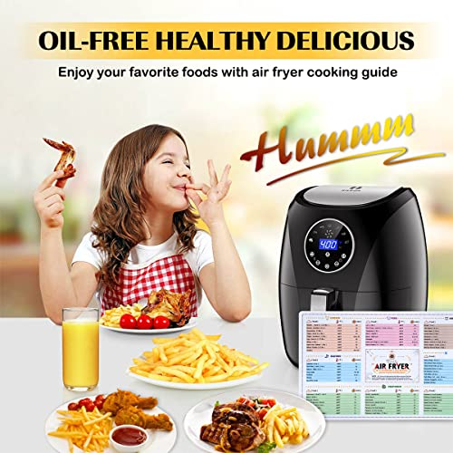 Air Fryer Magnetic Cheat Sheet Cookbook Cooker Accessories Magnet Cooking Times Chart Quick Reference Guide For 66 Common Prep Functions #TOP6