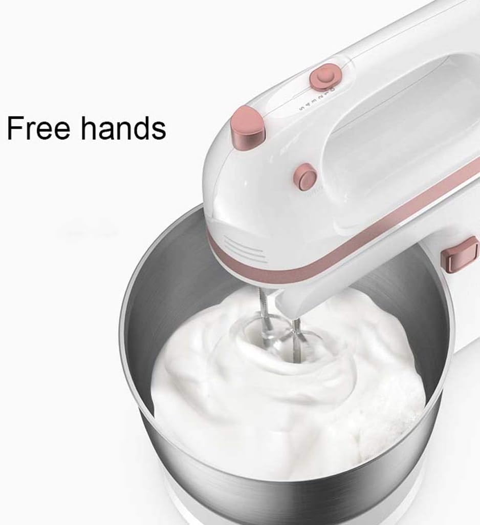 Electric Stand Mixer Stylish Kitchen Mixer 5 Speeds Control with Dough Hook and Whisk 3.5L Stainless Steel Mixing Bowl for Cake Batter Bread Desserts and More (300 W)