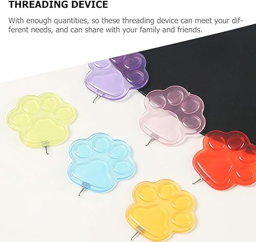 Miniatura 7 de EXCEART Agujas para ganchillo 20 piezas enhebradores de pulgar hilo fácil para proyectos de costura al azar