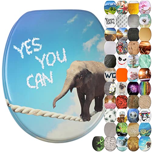 Sanilo Soft Close Toilet Seat, Wide Choice of New Toilet Seats, Stable Hinges, Easy to Mount (Yes You Can)