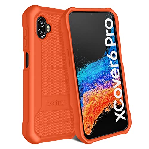 Image of BELTRON Galaxy XCover6 Pro 5G Heavy Duty Case, Industrial Strength Armor Case with Reinforced Technology for Samsung Galaxy XCover 6 Pro 2022 SM-G736 (AT&T FirstNet Verizon) - Safety Orange