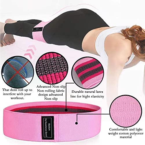 Jgshjf Resistance Band Exercise Stretch Loop Workout Fabric Booty Pilates Sculpting Band Leg Glute Rehab Squat Female Yoga Butt Lift Skin Friendly Gym Indoor Training Fitness Elastic Bands #TOP2