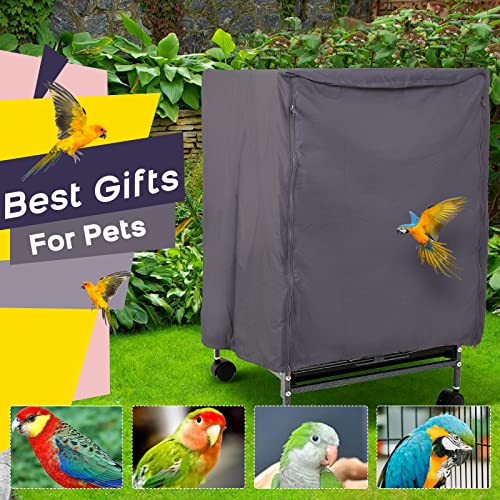 Image of QBLEEV Bird Cage Covers, Breathable Blackout Birdcage Covers for Night