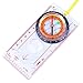 Beuiouer Baseplate Ruler Compass Map Scale Magnifier with Strap Camping Hiking OCOMP7198