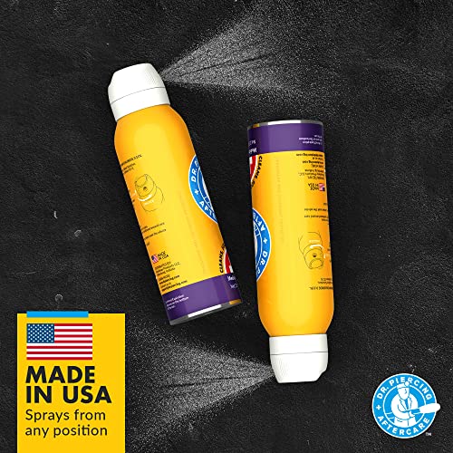 Dr. Piercing Aftercare Spray Saline Solution, Ear Piercing Cleaner