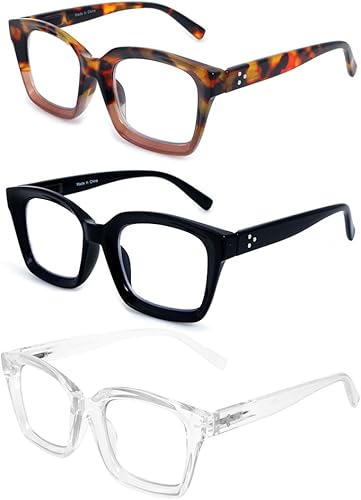 Miniatura 7 de HIYANJN Gafas de lectura bifocales para mujeres y hombres, luz azul, lectores de computadora, lentes de transición superior transparente para mujer