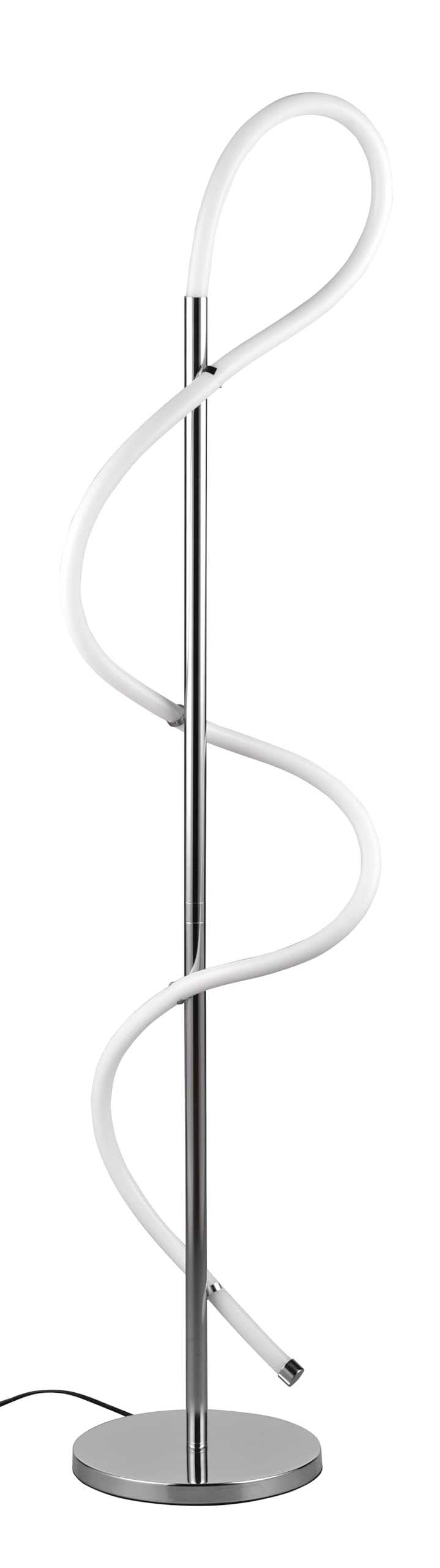Reality Leuchten LED Stehleuchte Argos R42361106, Metall Chrom Kunststoff Weiß, inkl. 28 Watt LED, Switch Dimmer