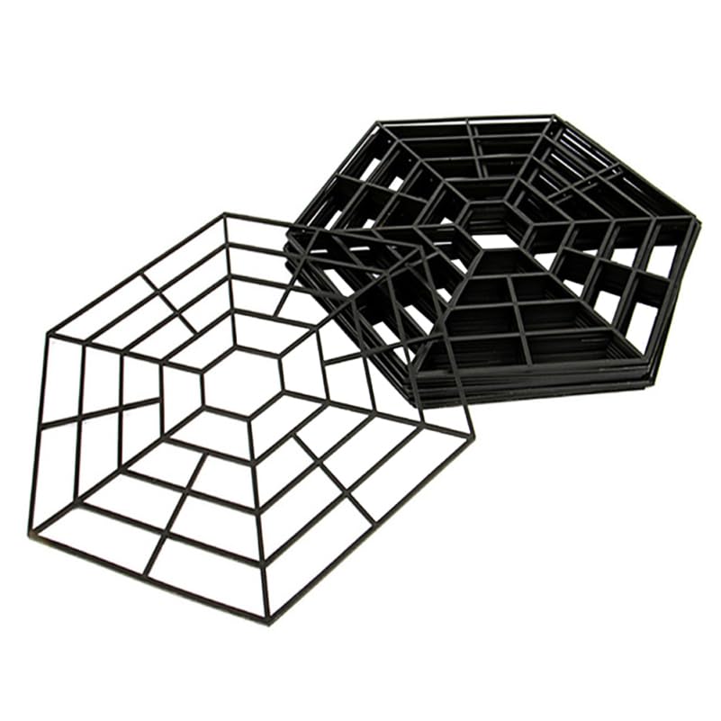 Filet de protection de bassin Lurrose en plastique noir à mailles diamant | Lot de 20 pièces