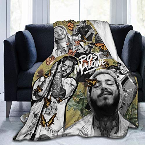 Modern Sofa Throw Blanket For Fall Winter Living Room Bedroom Couch Sofa Office Camping Decorative, Singer 3D Print Soft Flannel Bed Blanket, Breathable Durable Fuzzy Blanket 60X50 In #TOP2