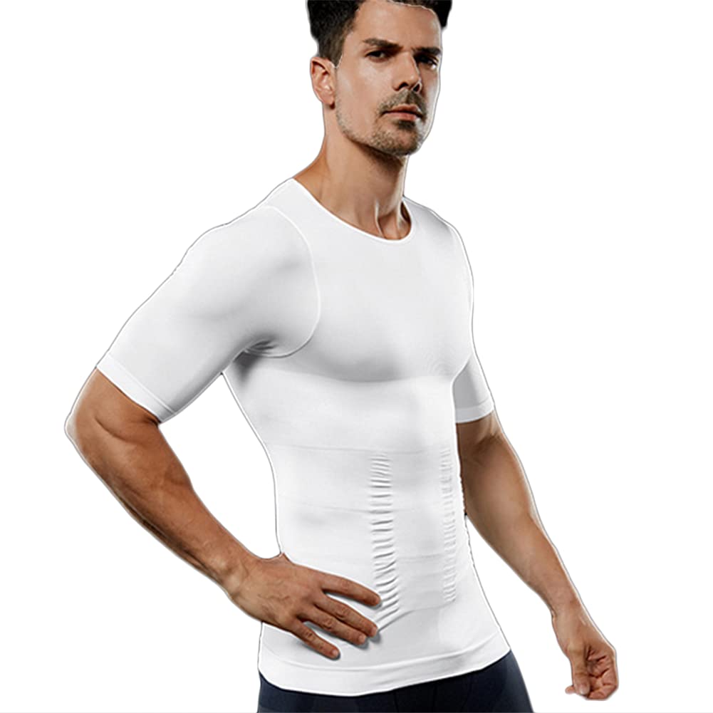 Gynecomastia Pecho Binder Hombres Fajas Moldeadora Alta Elasticidad para Comprimir Camisetas de Compresión Hombre