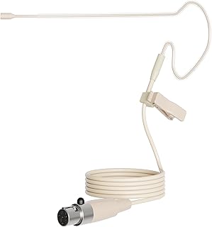 J K Pro Headset Headworn Single Earhook Microphone MIC-J S90 Compatible with Shure Wireless