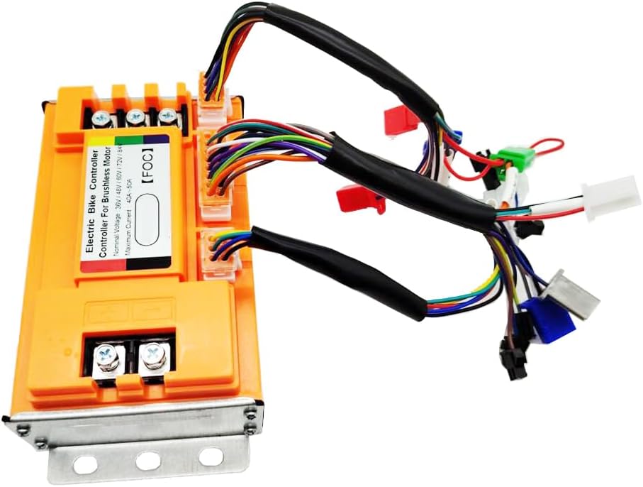 Intelligent Brushless Sine Controller 36V 48V 60V 72V 84V 2000W Maximum Current 50A Aluminium Alloy E-Bike Brushless Motor Controller for Electric Bicycle Scooter