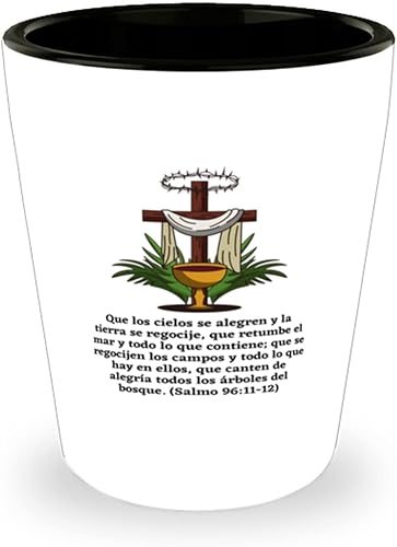 Regalos religiosos para mujer o hombre - No temas, porque yo estoy para ti, Para quinceanera, matrimonio, bautizo, primera comunión - Vaso de tequila
