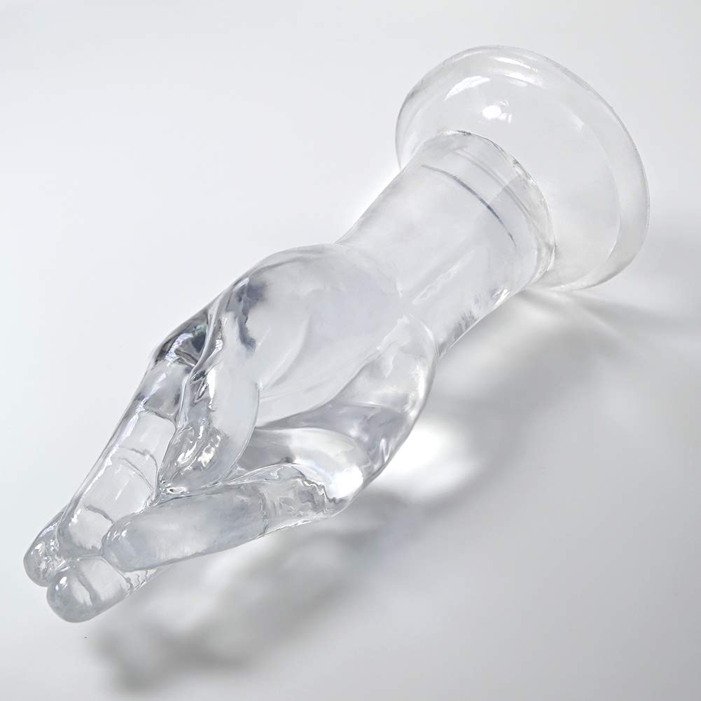Realistic Hand Dildo with Strong Suction Cup Fist Anal Plugs Butt Plug Vaginal or Anal Fisting for Men Women Sex Factory Transparent
