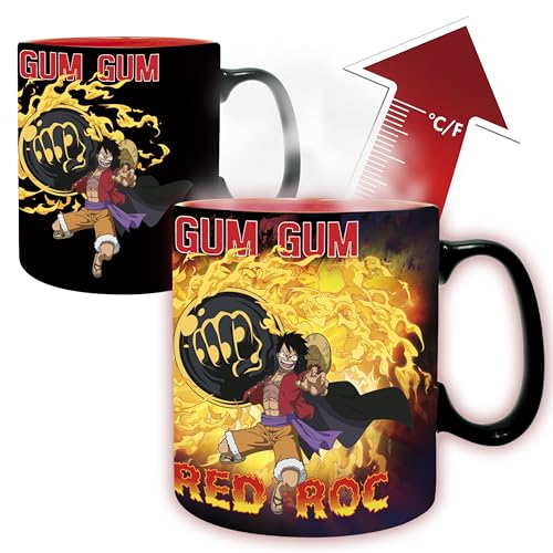 Taza termo reactiva One Piece Luffy vs Kaido 460ml