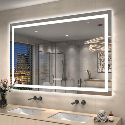 Amazon.com: ODDSAN 55x36 Large LED Mirror for Bathroom, Lighted Vanity ...