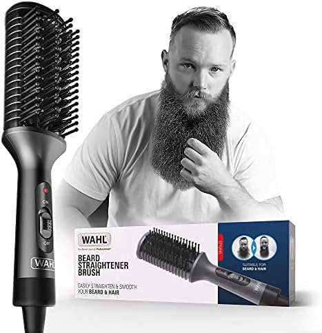 Wahl Beard Straightening Brush, Hair Straightener, Heated Brushes, Hot Comb, Electric Brush, Beard Grooming, Hair Styling, Fast Heating and Anti-Scald Design