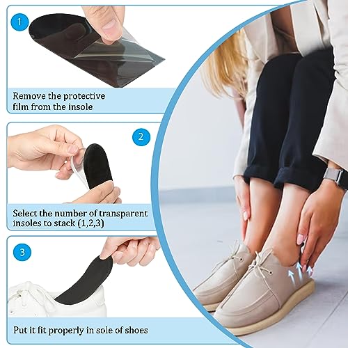 Image of JUMPOW Adjustable Orthopedic Shoe Lifts Inserts, 4 Layers Height Increase, Insoles for Uneven Legs, Leg Length Discrepancy, Heel Spurs & Pain, Sports Injuries, Achilles Tendonitis