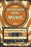 Progressive Metal Music Notebook: Retro Vintage Progressive Metal Music Cassette Journal 6 x 9 inch 120 lined pages gift