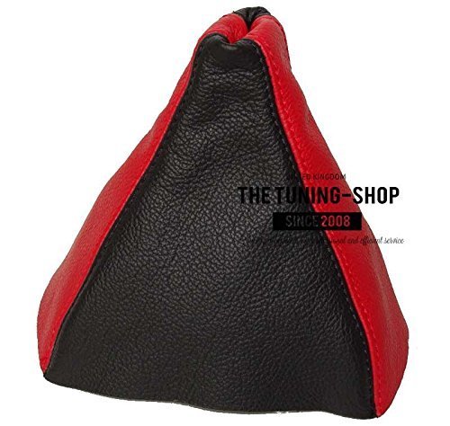 The Tuning-Shop Ltd For Toyota MR2 Mk2 1989-2000 Shift Boot Black/Red Italian Leather