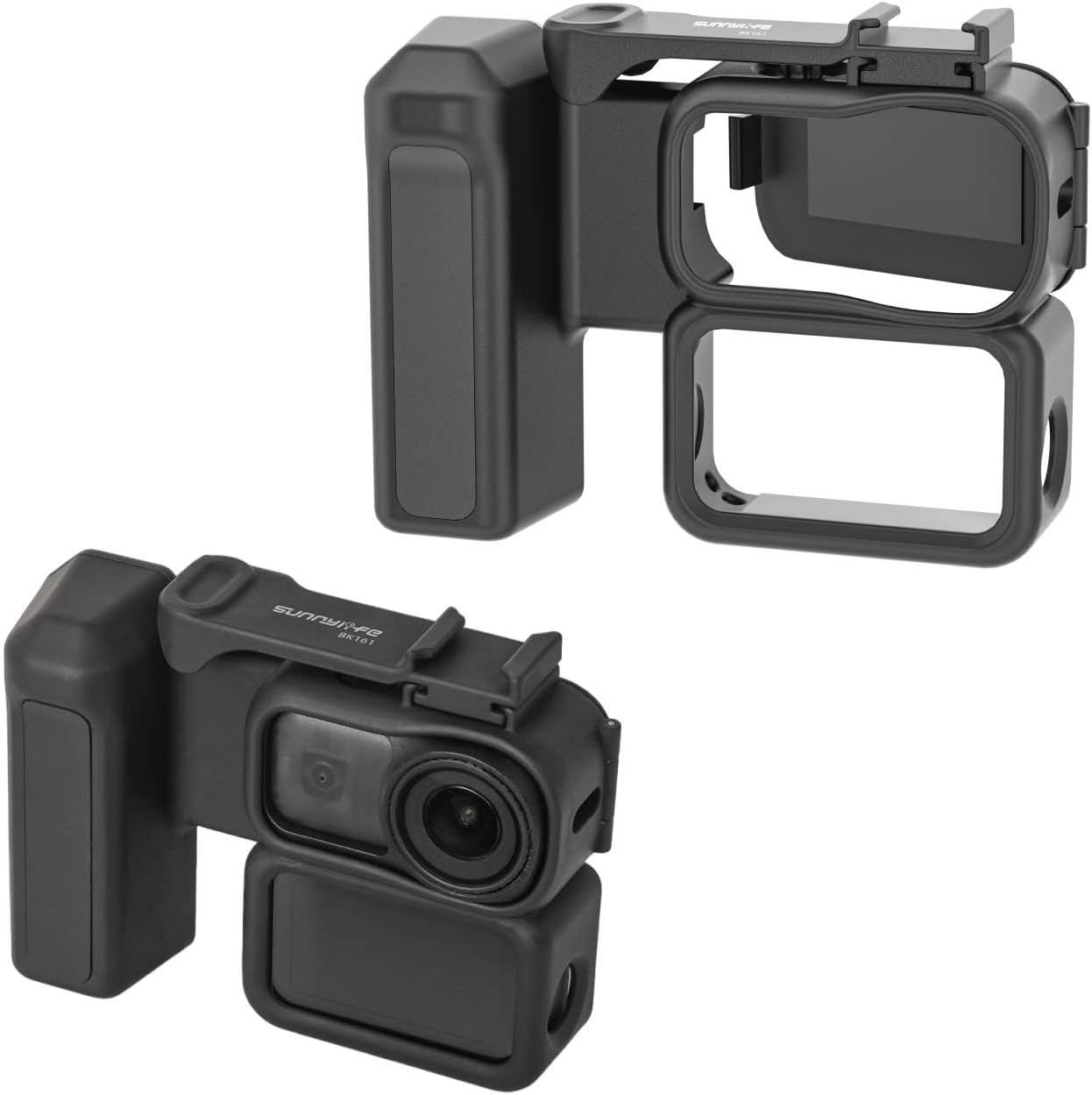 Handle Grip Kit with Protective Cage Compatible with DJI Osmo Nano Action Camera, Street Photography Grip with Shutter Button, Quick Release Mount, Wrist Strap