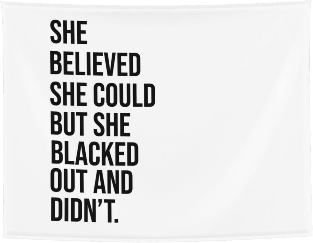 GOWMEE She Believed She Could But She Blacked Out And Didn'T Tapestry Preppy Cute Pink Tapestries Aesthetic Wall Hanging Banner For Teen Girl College Dorm Bedroom Living Room Party Decoration 29"X37"