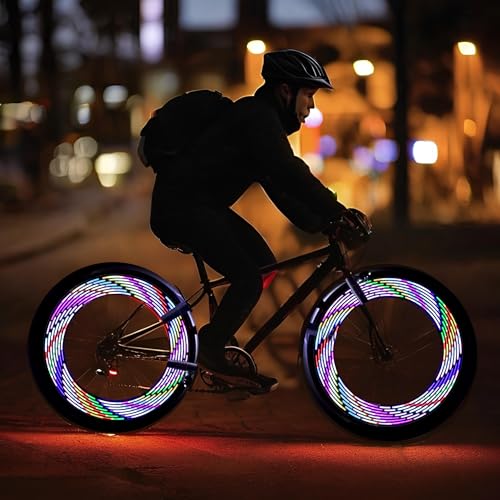 LuminKing Bicycle Spoke Light with Motion Sensor - Featuring 30 Color Patterns, Auto-Update Every 4 Seconds, 14 LED lights, Easy Wheel Spoke Mount, Waterproof, Batteries Included - Image 6