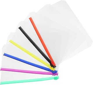 VILLCASE 12Pçs Sacos De Armazenamento Clipes De Fichário Sacos Zip Reutilizáveis Sacos Com Zíper Destacáveis Fichário Bolsa De Documentos Fichário Saco Zip Fichário Armazenamento