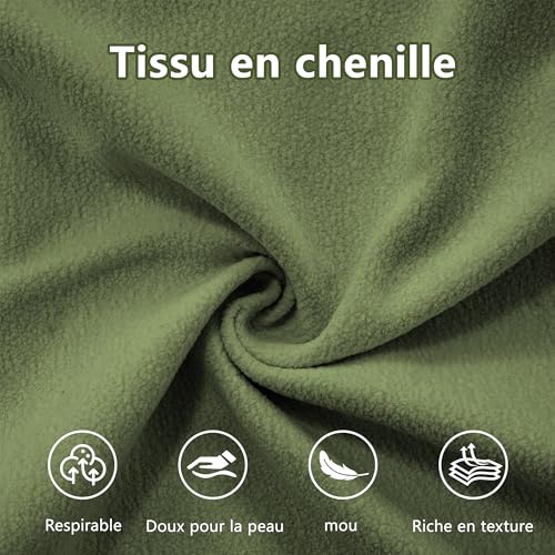 Sofá angular moderno de 220 cm en tejido chinilla verde con estructura de madera 7