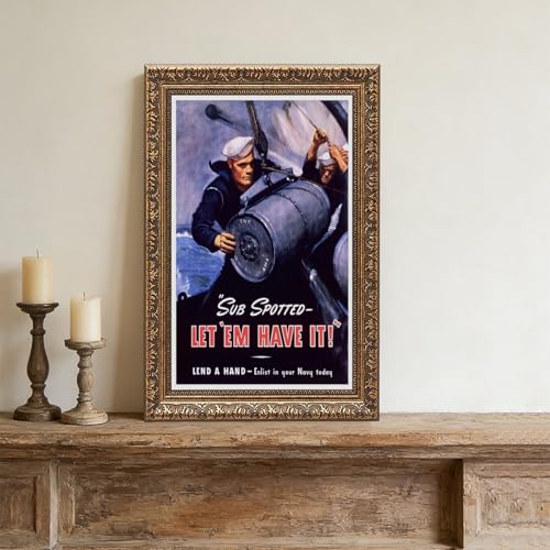 Poster Navy Seconde Guerre mondiale impression toile 50x75cm - 4