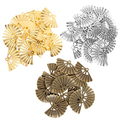 SHINEOFI 3 Juegos Colgante De Bricolaje Kit De Encanto Cuentas De Viaje Chapado En Oro Rosario Collar Dijes Para Joyería Permanente Cadena Chapada En Oro Joya Golden Aleación 60 Piezas * 3