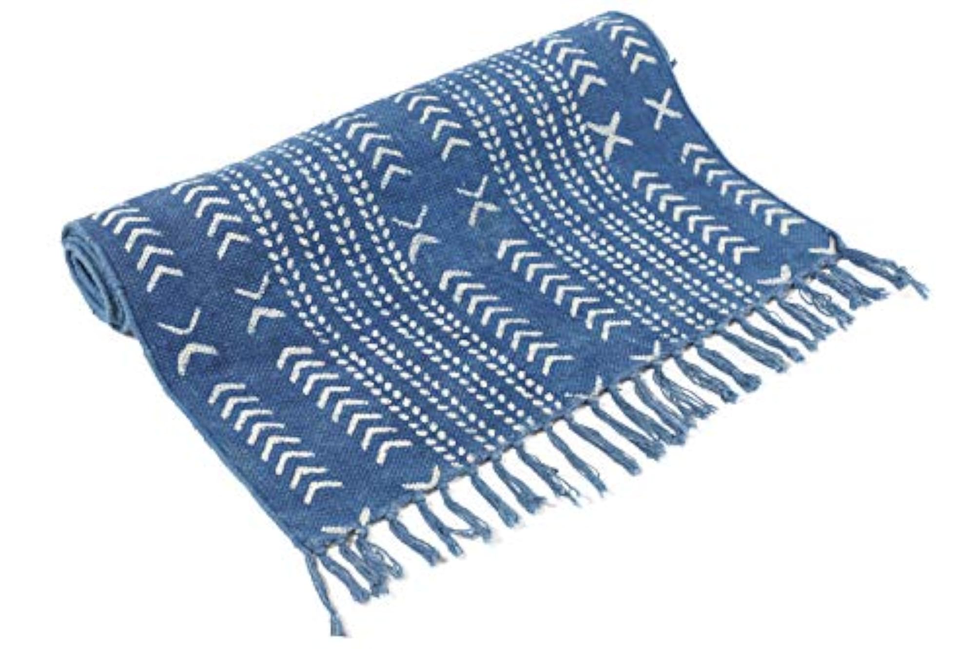 Block Printed Cotton Floor Runner Rug