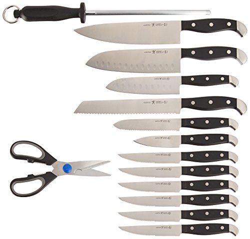 HENCKELS-Premium-Quality-15-Piece-Knife-Set-with-Block-KitchenIQ-50009-Edge-Grip-2-Stage-Knife-Sharpener HENCKELS Premium Quality 15 Piece Knife Set with Block KitchenIQ 50009 Edge Grip 2 Stage Knife Sharpener
