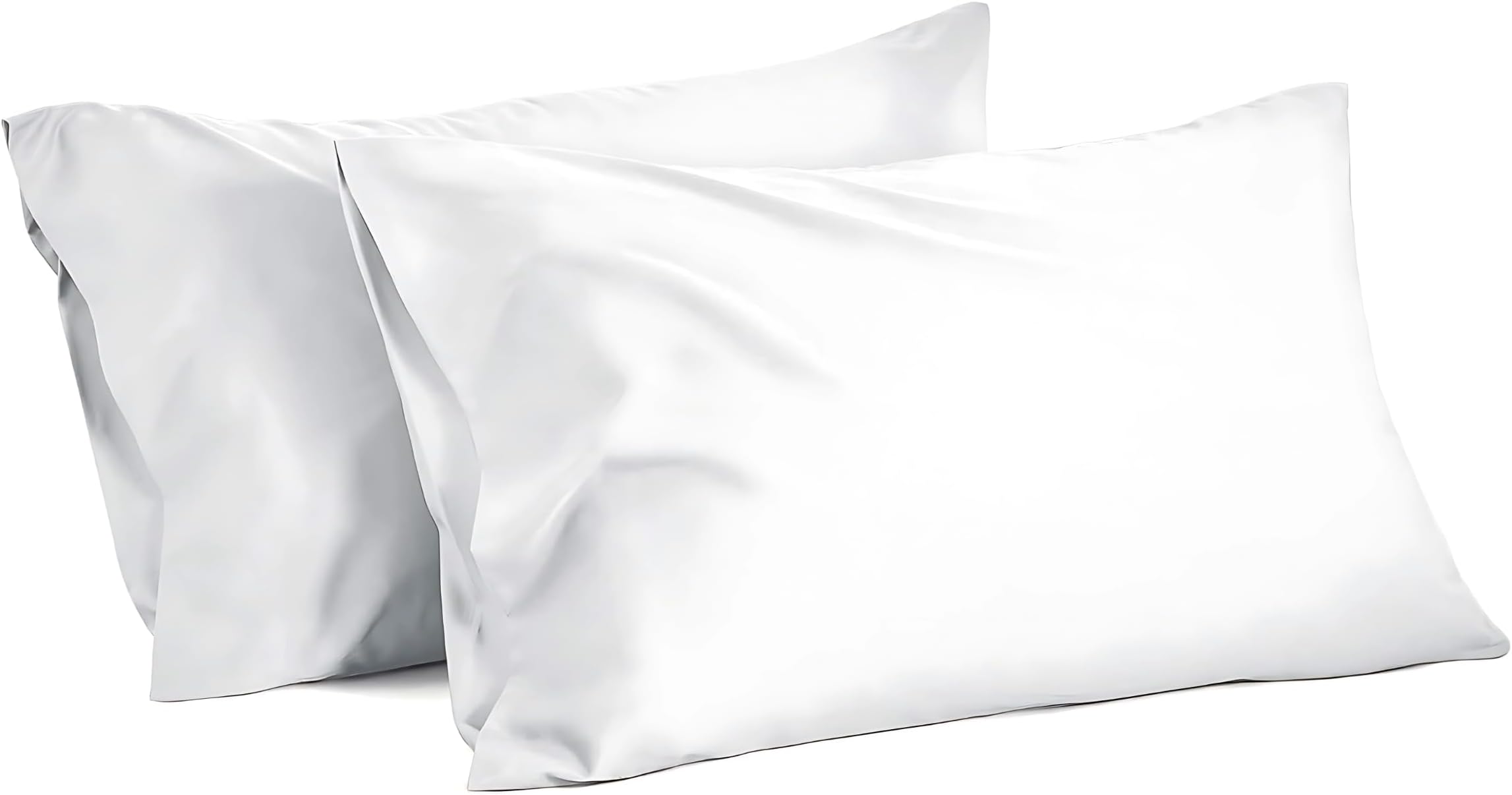 Egyptian Cotton Pillow Case 50 x 75 cm, 300 Thread Count Pair OF Housewife Pillowcases Super Soft Hotel Quality Set of Pillowcases 2 Pack (H.W/White)