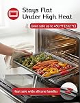 Cookie Sheets for Baking Nonstick Set of 3 - Heavy Gauge Carbon Steel Baking Sheet Pans, Warp Rust Resistant, PFOA Free Rimmed Sheet Pan with Silicone Handles