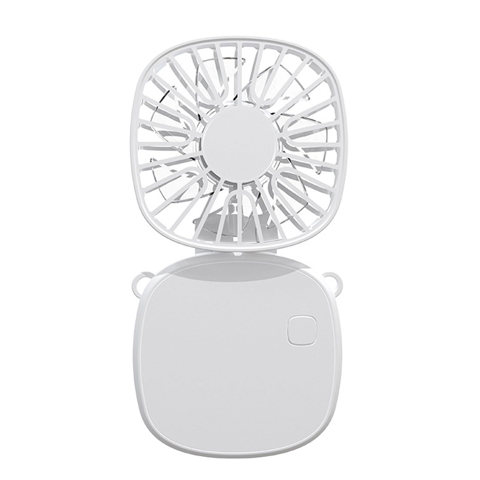 NRVTRE Foldable Handheld Fan Hanging Necks Fan Rechargeable 3 Speed Electricity Rechargeable Quiet for Outdoor Indoor Foldable