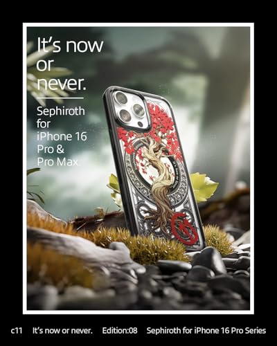 Image of Spigen Ultra Hybrid T MagFit Back Cover Case for iPhone 16 Pro, c11 Collection, MagSafe Compatible, Camera Control Covered, 3D Effect with Hexa-Layer Print - PC+TPU | Sephiroth