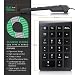 Aplic - Numpad Wired Numeric Keyboard, USB Numpad External, Keypad Mini Keyboard, 22 Keys, USB Type A Wired Keyboard, Numeric Keypad with 10 Multi-Function Keys, Multimedia, PC laptop notebook