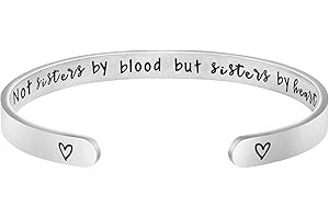 Inspirational Bangle Celebrating Sisterhood: JoycuFF's 'Not Sisters by Blood but Sisters by Heart' Mantra