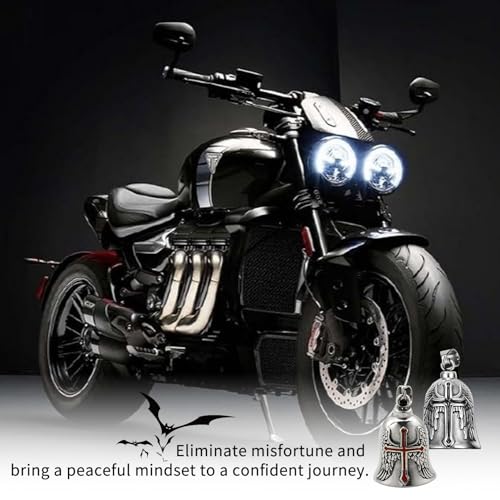 YueJieSelected Biker Bell, cloche du Guardian, Rouge + noir., taille unique – vue 4