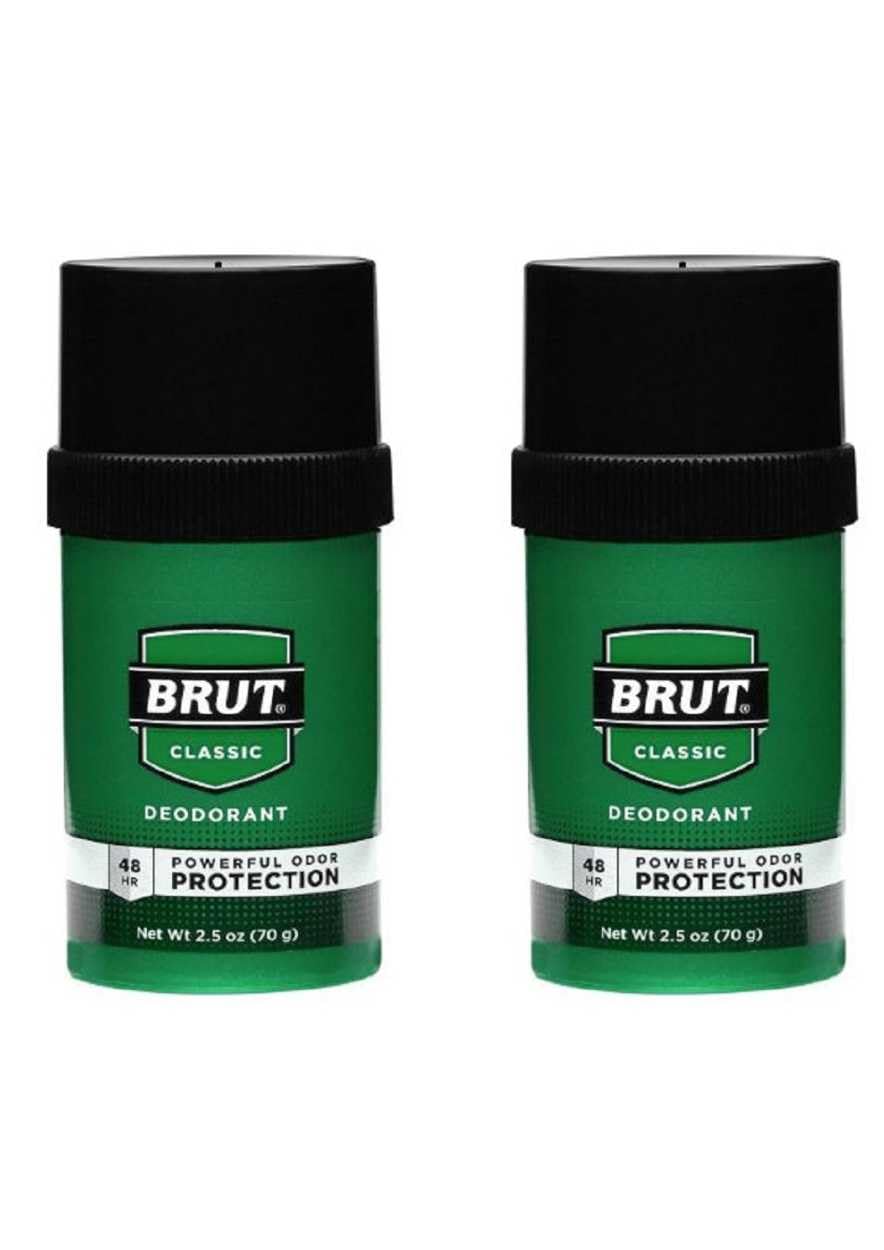 BRUT Classic Round Stick Deodorant 2.7 Ounces (2 Pack) (76 g)