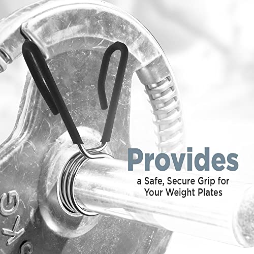 Spring Barbell Clips Collars - 2-Piece 1 Inch And 2 Inch Barbell Clamps - Heavy Duty Weight Clips Rubber Handles Fits Olympic Barbells Keep Weight Plates Secured Use At Home & Gyms Barbell Collar #TOP3