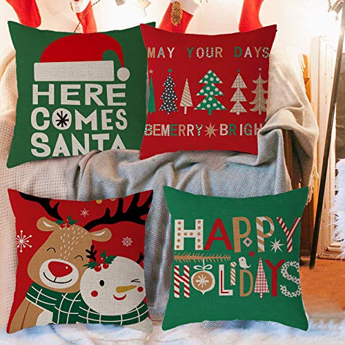 JoyTplay Juego de 4 fundas de almohada de felpa, felpa, decorativas, cuadradas, para sofá, dormitorio, sala de estar, 45 x 45 cm Cover