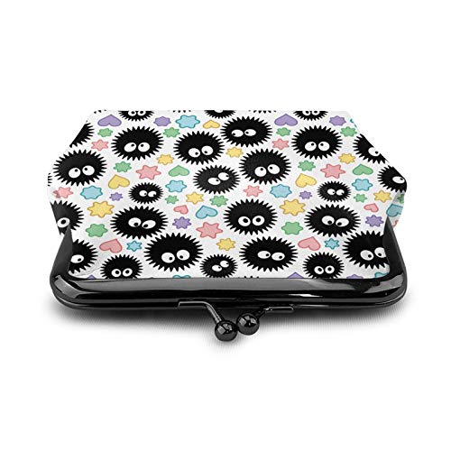 Printed Coin Purse Vintage Pouch Buckle Clutch Bag Kiss-Lock Change Purse Floral Clasp Closure Wallets For Women Girl… (Soot Sprites Candies…) #TOP1