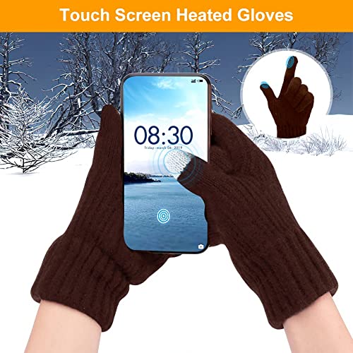Brynnl Adjustable Temperature USB Heated Gloves for Men and Women, Screen Touch Electric Heated Gloves for Phone Laptop… - Image 4
