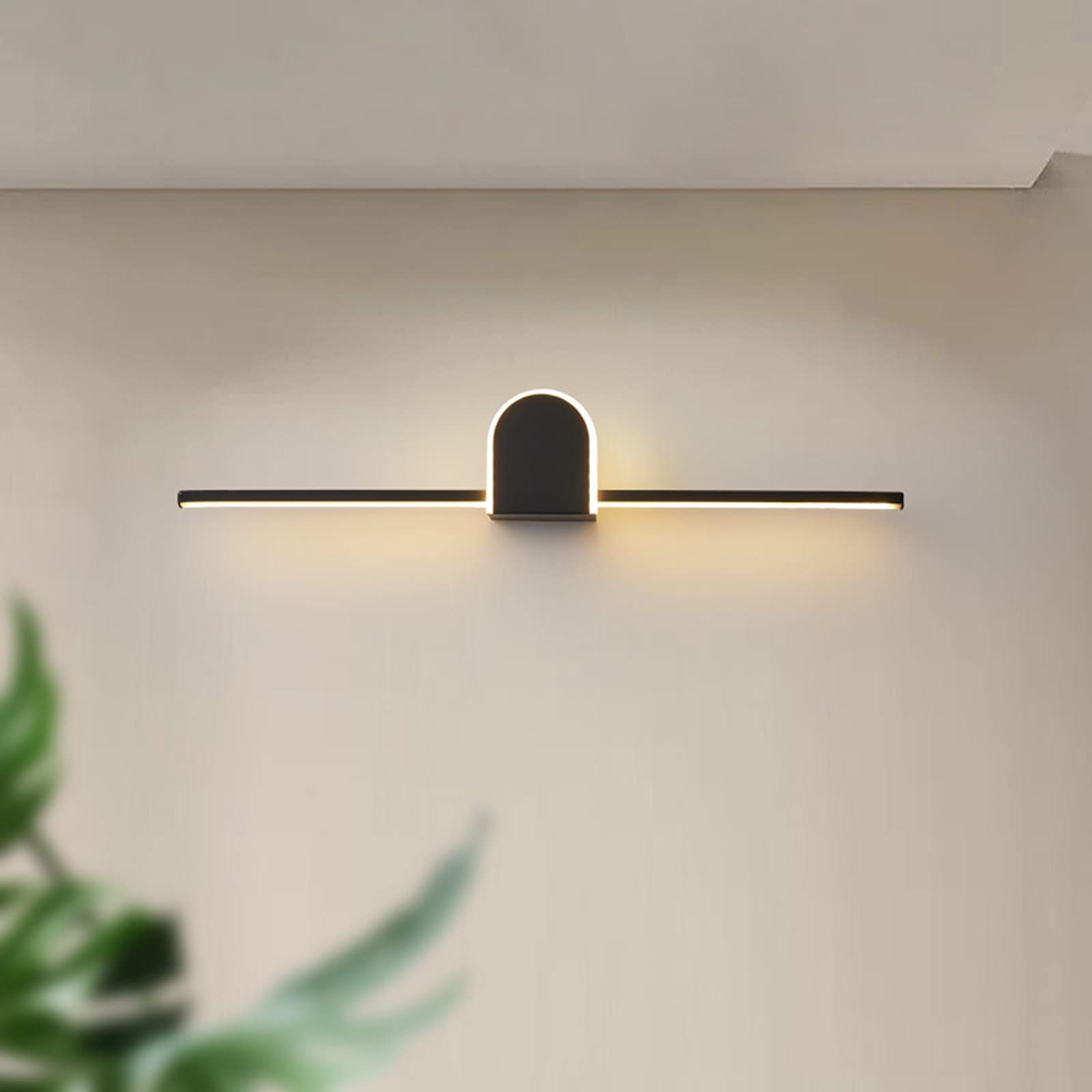 Höflichkeitsbeleuchtung Einfache LED Spiegel Frontlichter Europäischer und amerikanischer Stil Kreative Schwarz Home Wohnung Badezimmer Wasserdicht Nebel Kommode Make-up Wandleuchte