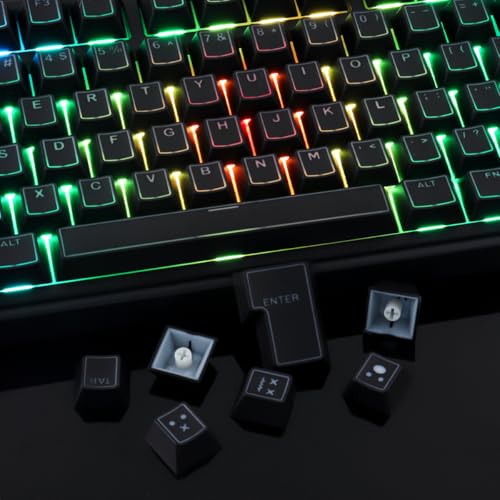 Teclas PBT para teclado mecánico negro Sunzit de 142 piezas para setups de juego 4