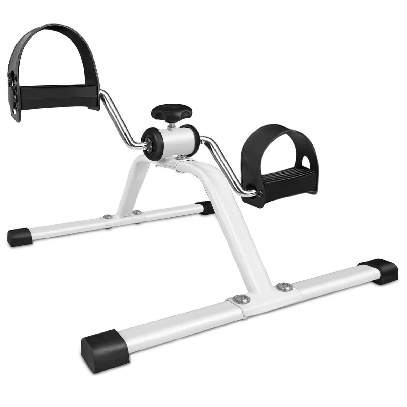 Mini Pedal Exerciser Adjustable Resistance Bike Pedal Exerciser Silent for Home Fitness Gym Work Out Legs Arms