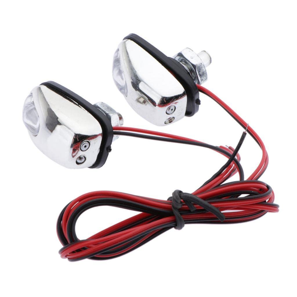 SECRET DESIRE 1 Pair Car Hood Windshield Spray Nozzle Wiper Washer With LED Light White Light-image-19